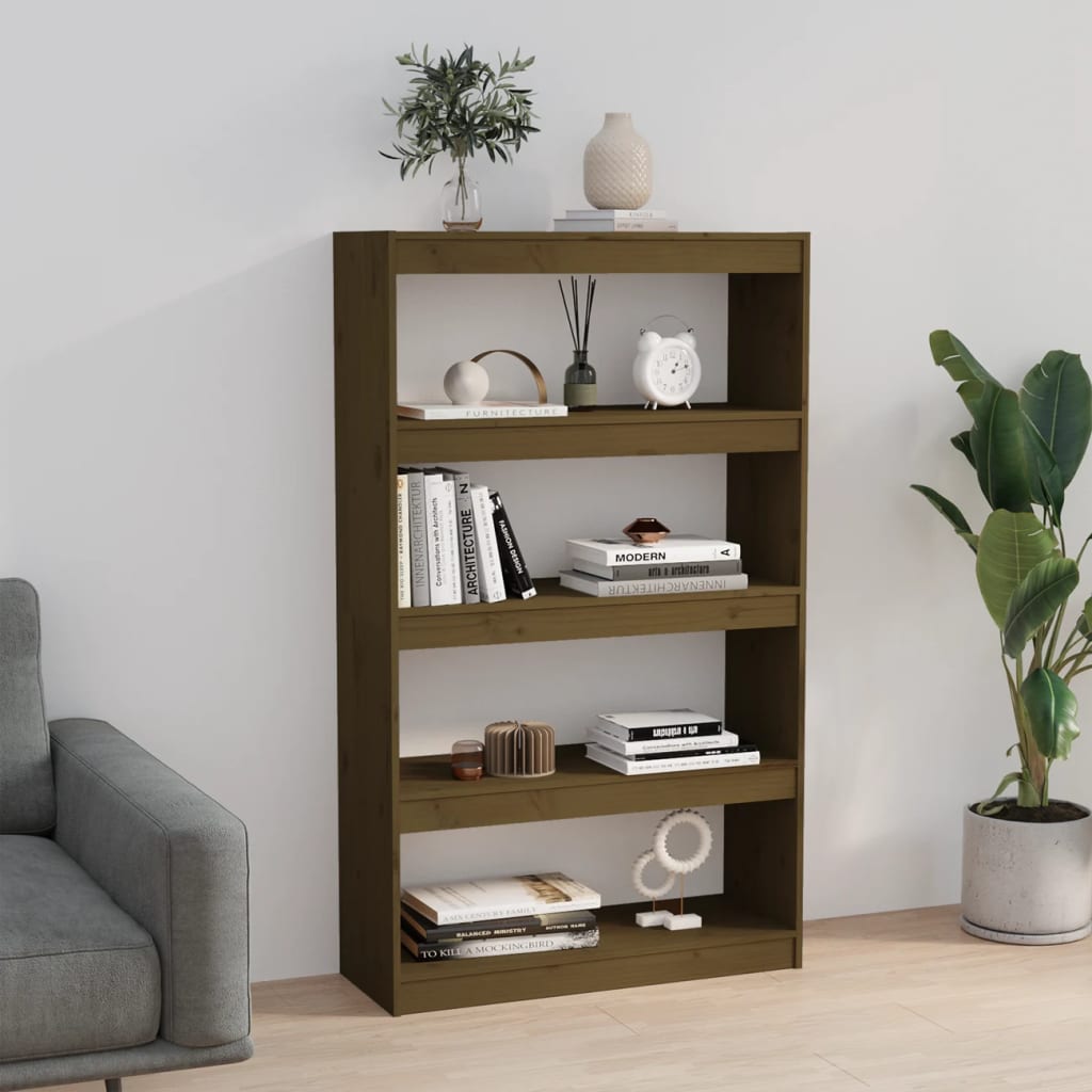 Bücherschrank/Raumteiler Honigbraun 80x30x135,5 cm Kiefernholz - Pazzar.ch
