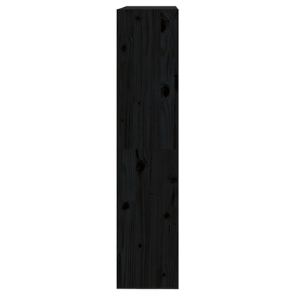 Bücherregal Raumteiler Schwarz 80x30x135,5 cm Massivholz Kiefer - Pazzar.ch