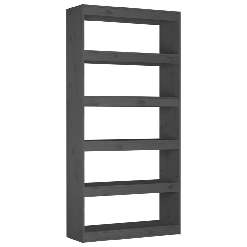 Bücherregal/Raumteiler Grau 80x30x167,4 cm Massivholz Kiefer - Pazzar.ch