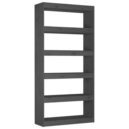 Bücherregal/Raumteiler Grau 80x30x167,4 cm Massivholz Kiefer - Pazzar.ch