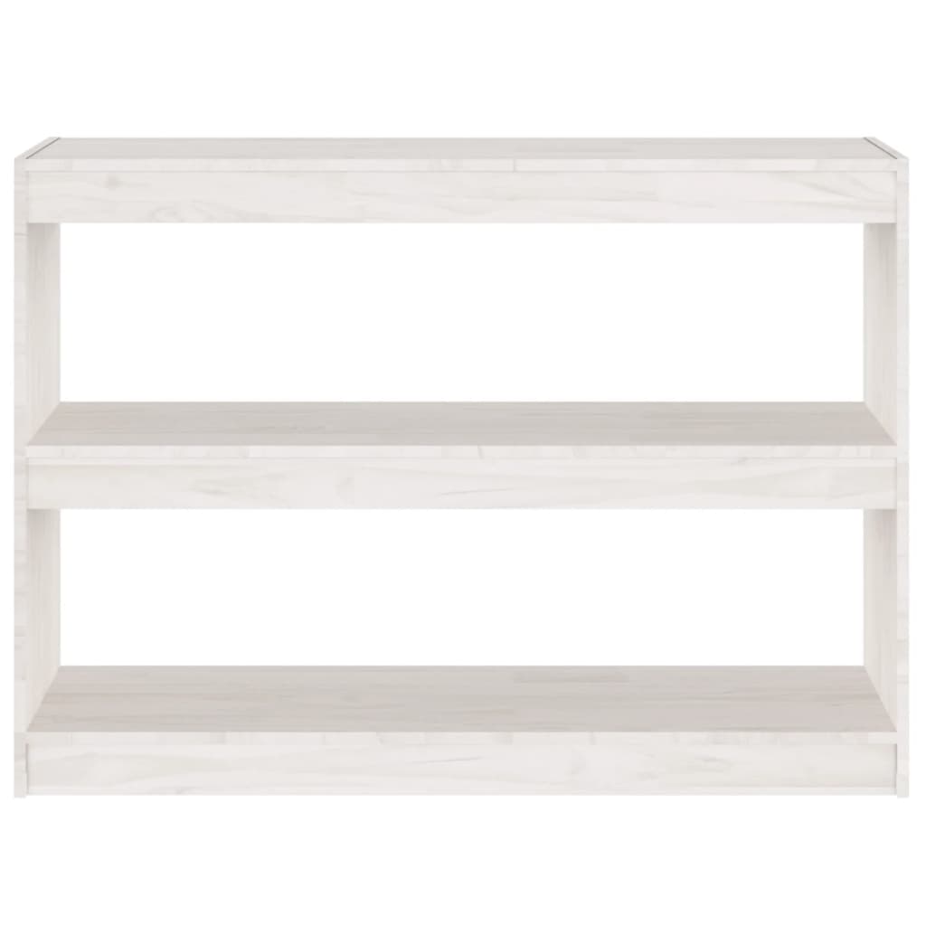 Bücherregal Raumteiler Weiß 100x30x71,5 cm Massivholz Kiefer - Pazzar.ch