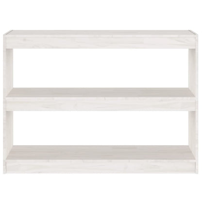 Bücherregal Raumteiler Weiß 100x30x71,5 cm Massivholz Kiefer - Pazzar.ch