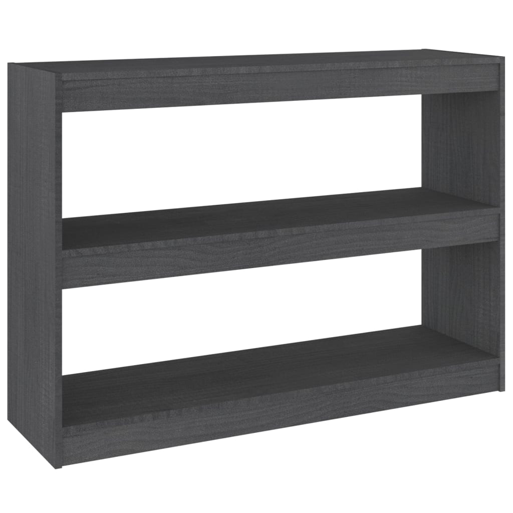 Bücherregal Raumteiler Grau 100x30x71,5 cm Massivholz Kiefer - Pazzar.ch