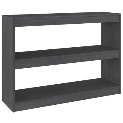 Bücherregal Raumteiler Grau 100x30x71,5 cm Massivholz Kiefer - Pazzar.ch