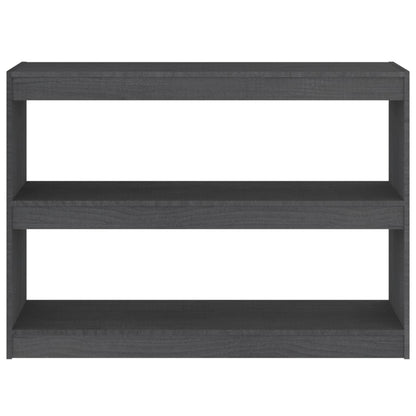 Bücherregal Raumteiler Grau 100x30x71,5 cm Massivholz Kiefer - Pazzar.ch