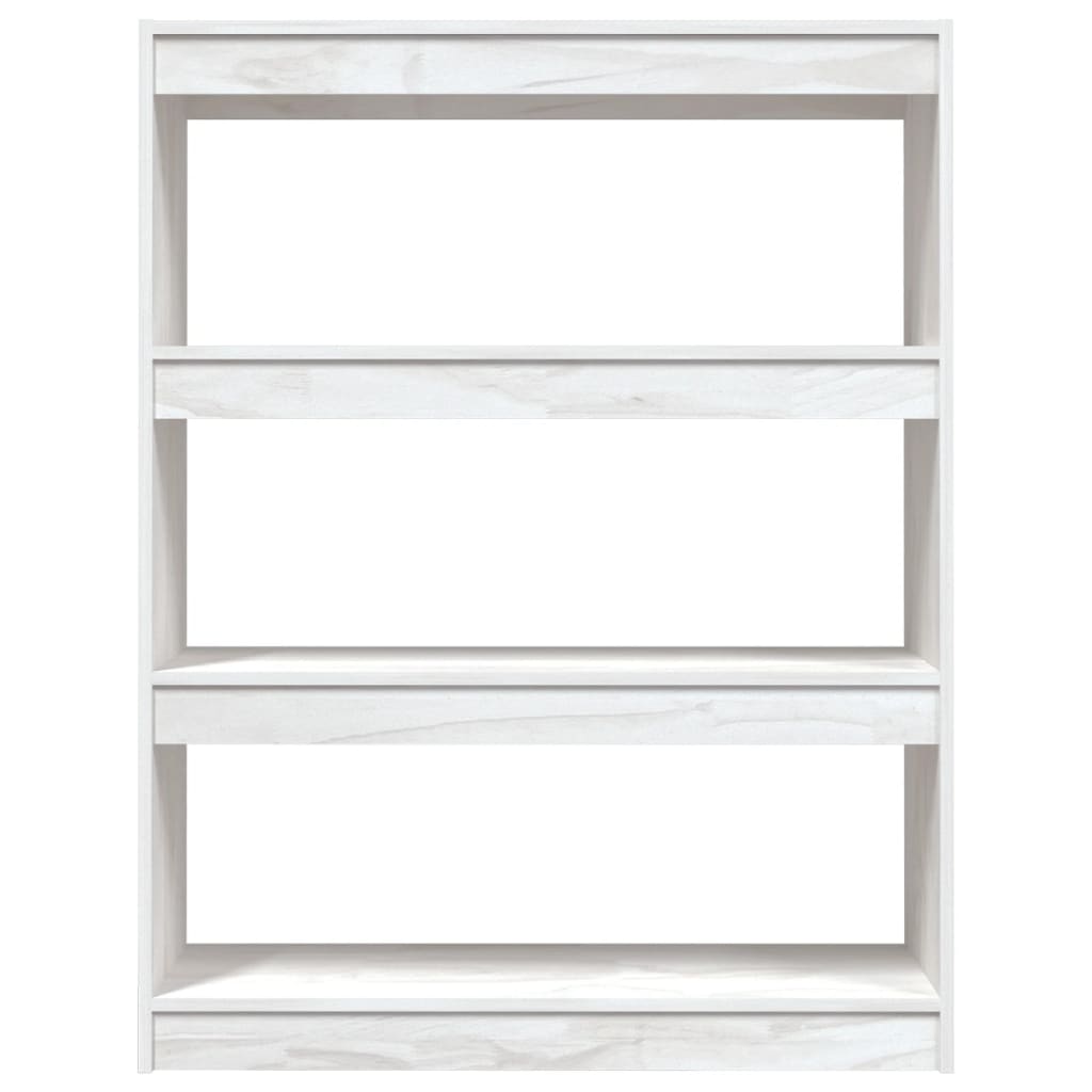 Bücherregal/Raumteiler Weiß 100x30x103 cm Kiefer Massivholz
