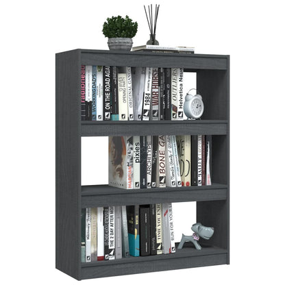 Bücherregal/Raumteiler Grau 100x30x103 cm Kiefer Massivholz - Pazzar.ch