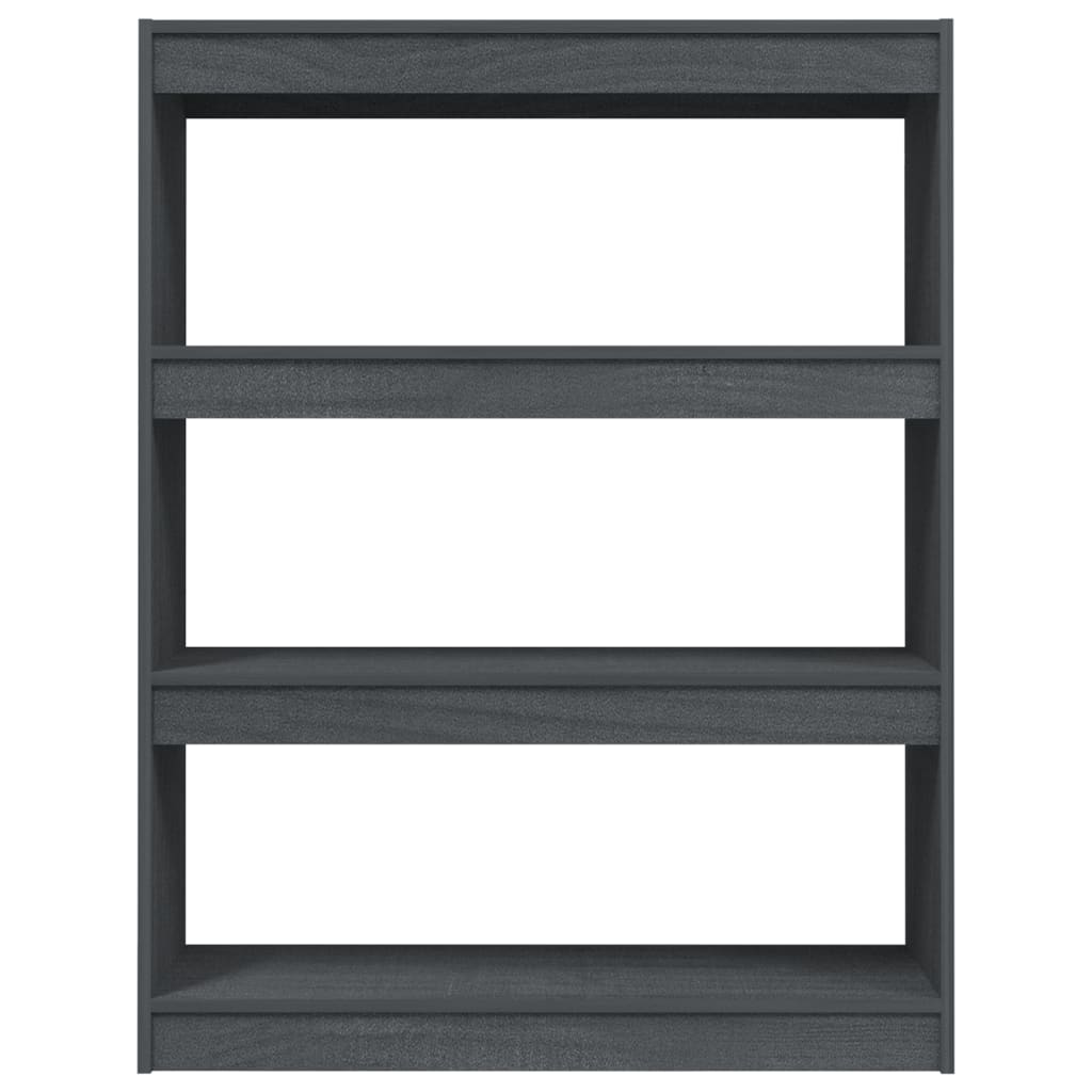 Bücherregal/Raumteiler Grau 100x30x103 cm Kiefer Massivholz - Pazzar.ch