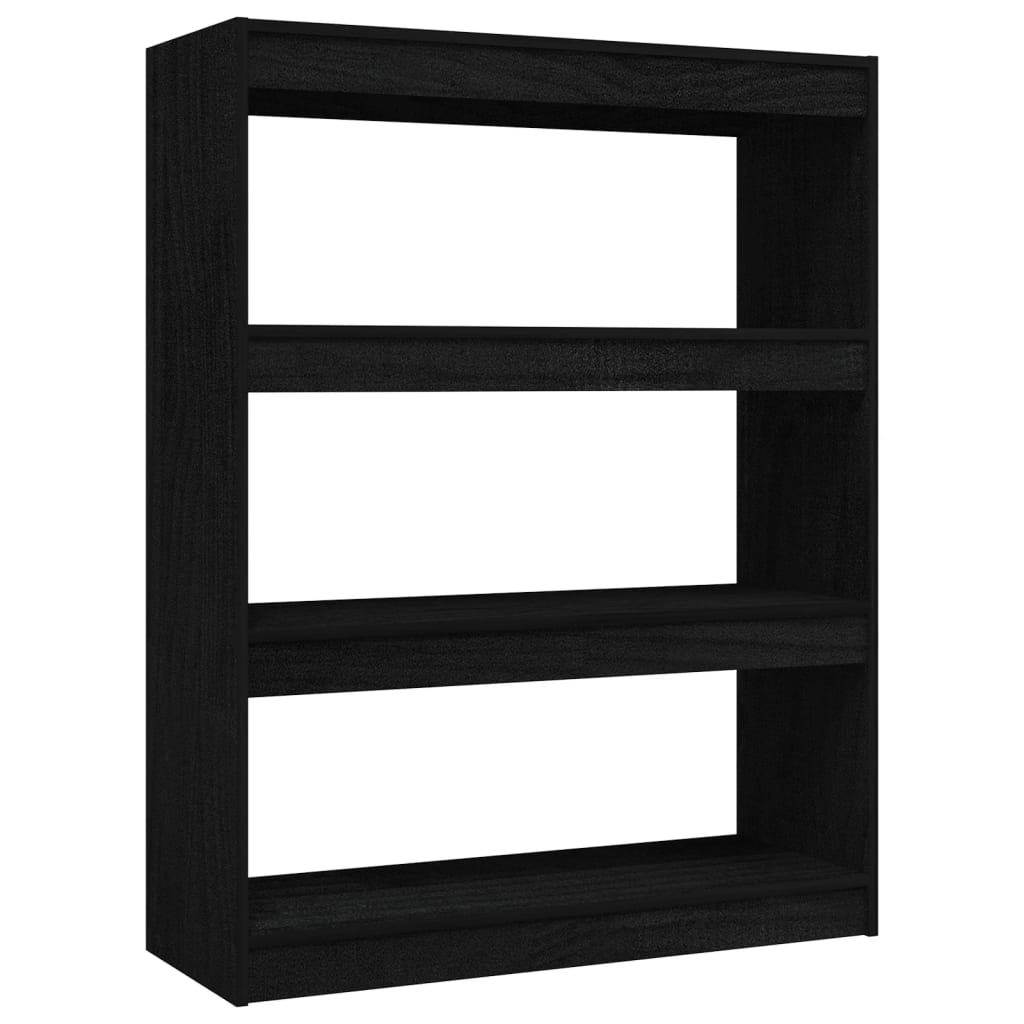 Bücherregal/Raumteiler Schwarz 100x30x103 cm Kiefer Massivholz - Pazzar.ch