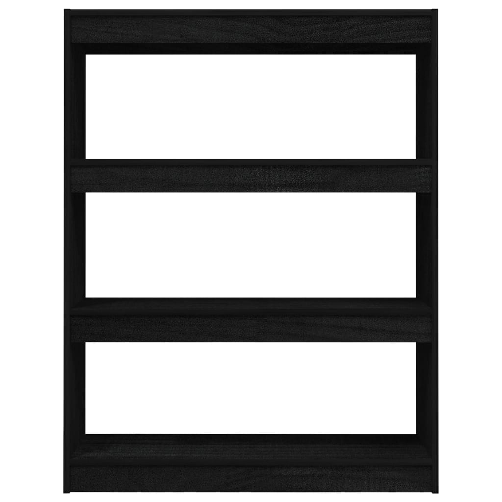 Bücherregal/Raumteiler Schwarz 100x30x103 cm Kiefer Massivholz - Pazzar.ch