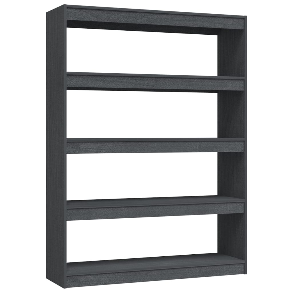Bücherregal/Raumteiler Grau 100x30x135,5 cm Kiefer Massivholz - Pazzar.ch