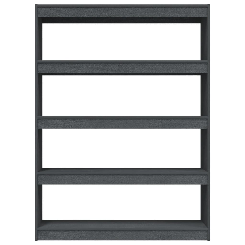 Bücherregal/Raumteiler Grau 100x30x135,5 cm Kiefer Massivholz - Pazzar.ch
