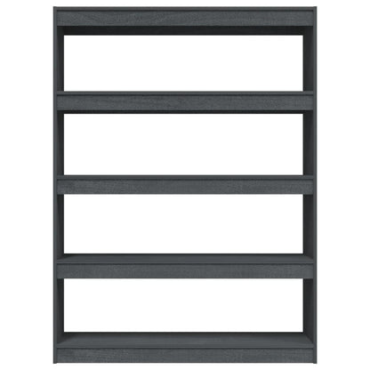 Bücherregal/Raumteiler Grau 100x30x135,5 cm Kiefer Massivholz - Pazzar.ch