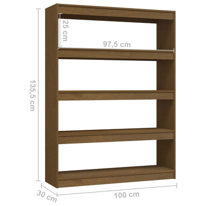 Bücherregal/Raumteiler 100x30x135,5 cm Massivholz Kiefer - Pazzar.ch