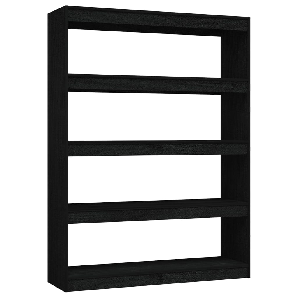 Bücherregal/Raumteiler Schwarz 100x30x135,5cm Kiefer Massivholz - Pazzar.ch