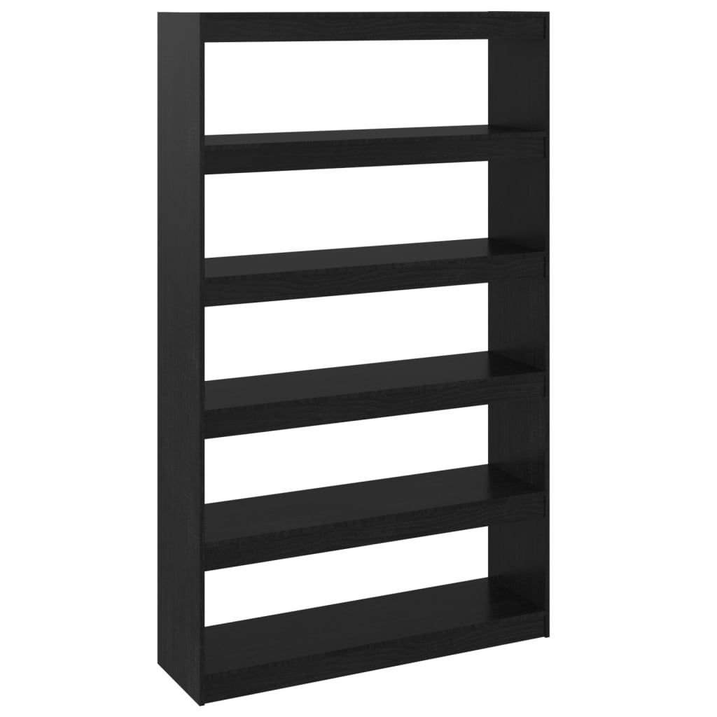 Bücherregal/Raumteiler Schwarz 100x30x167,5cm Massivholz Kiefer - Pazzar.ch