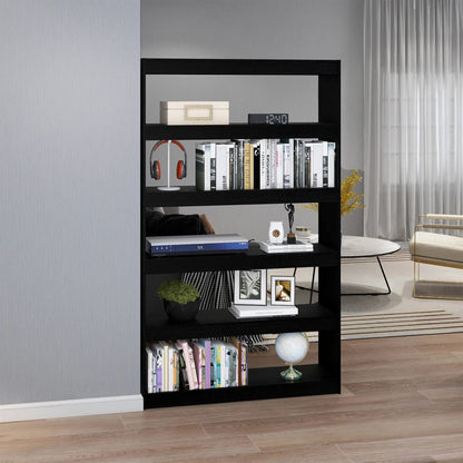 Bücherregal/Raumteiler Schwarz 100x30x167,5cm Massivholz Kiefer - Pazzar.ch