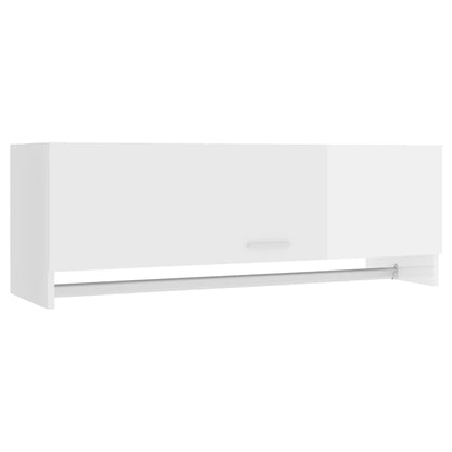 Kleiderschrank Hochglanz-Weiß 100x32,5x35 cm Holzwerkstoff - Pazzar.ch