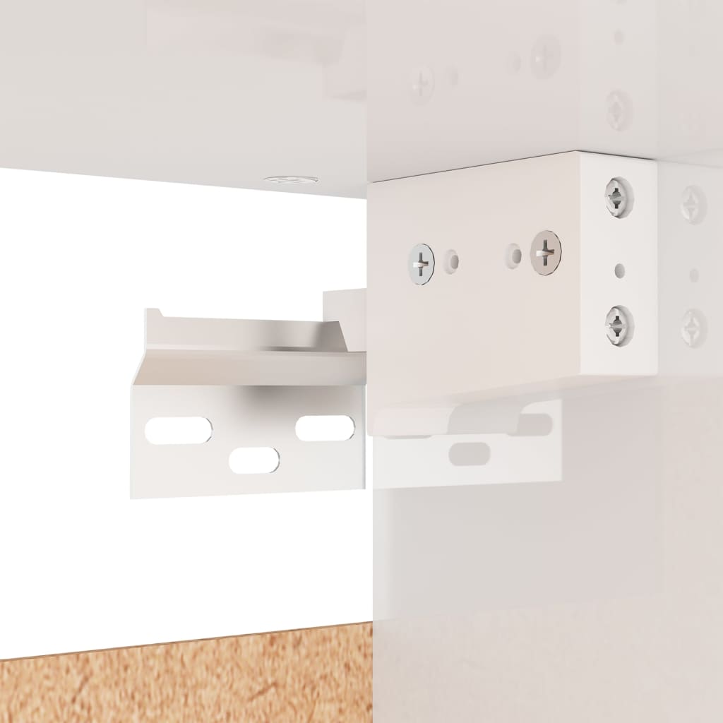 Kleiderschrank Hochglanz-Weiß 70x32,5x35 cm Holzwerkstoff - Pazzar.ch