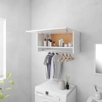 Kleiderschrank Hochglanz-Weiß 70x32,5x35 cm Holzwerkstoff - Pazzar.ch