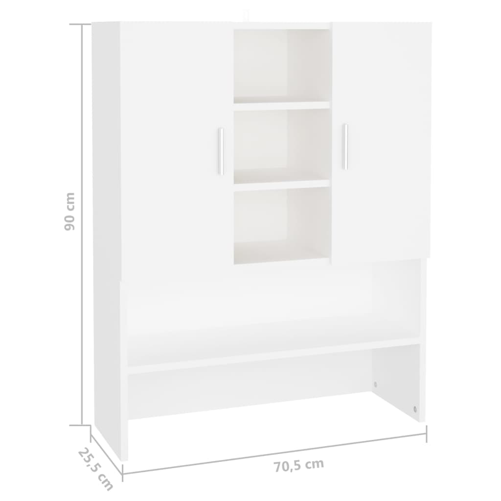 Waschmaschinenschrank Weiß 70,5x25,5x90 cm - Pazzar.ch