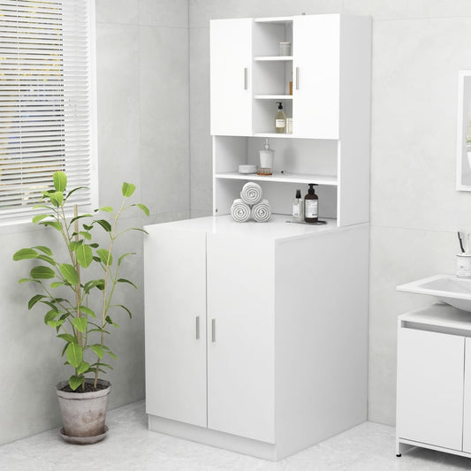 Waschmaschinenschrank Weiß 70,5x25,5x90 cm - Pazzar.ch