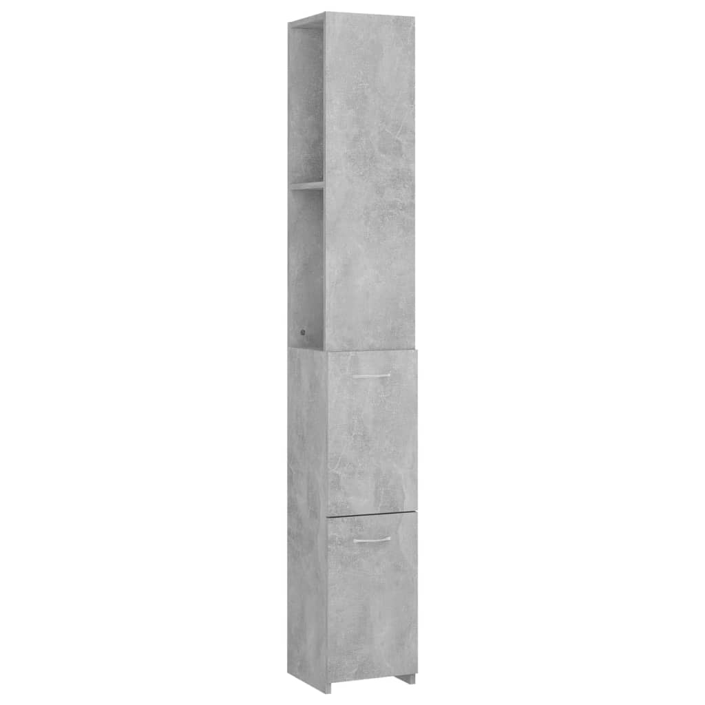 Badschrank Betongrau 25x26,5x170 cm Holzwerkstoff - Pazzar.ch
