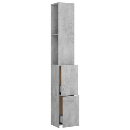 Badschrank Betongrau 25x26,5x170 cm Holzwerkstoff - Pazzar.ch