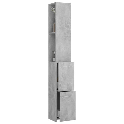 Badschrank Betongrau 25x26,5x170 cm Holzwerkstoff - Pazzar.ch