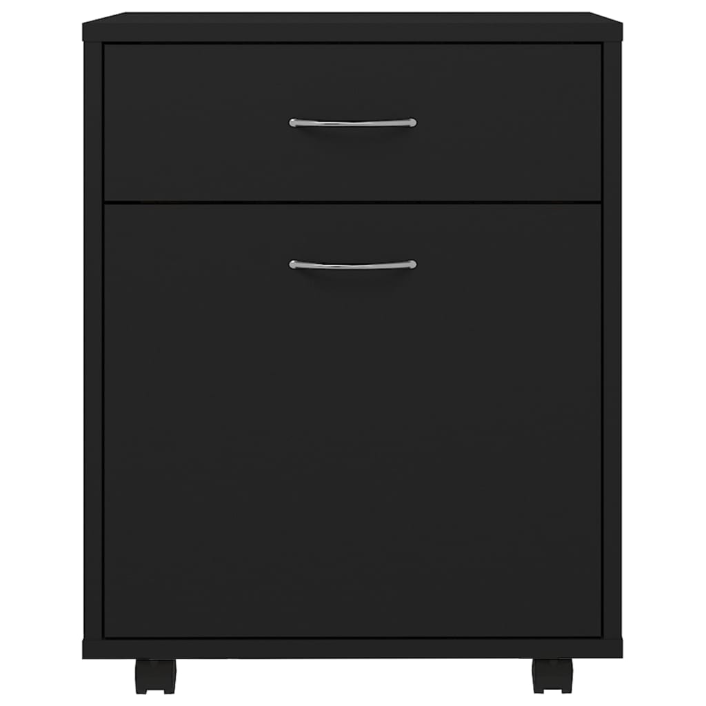 Rollschrank Schwarz 45x38x54 cm Holzwerkstoff - Pazzar.ch