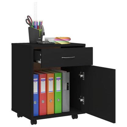 Rollschrank Schwarz 45x38x54 cm Holzwerkstoff - Pazzar.ch