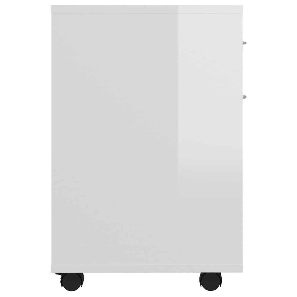 Rollschrank Hochglanz-Weiß 45x38x54 cm Holzwerkstoff - Pazzar.ch