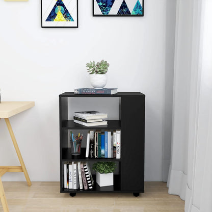 Rollschrank Schwarz 60x35x75 cm Holzwerkstoff - Pazzar.ch
