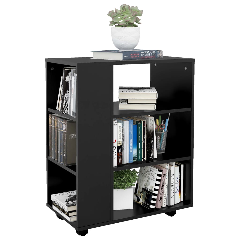 Rollschrank Schwarz 60x35x75 cm Holzwerkstoff - Pazzar.ch