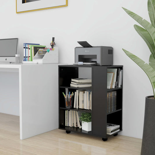 Rollschrank Schwarz 60x35x75 cm Holzwerkstoff - Pazzar.ch