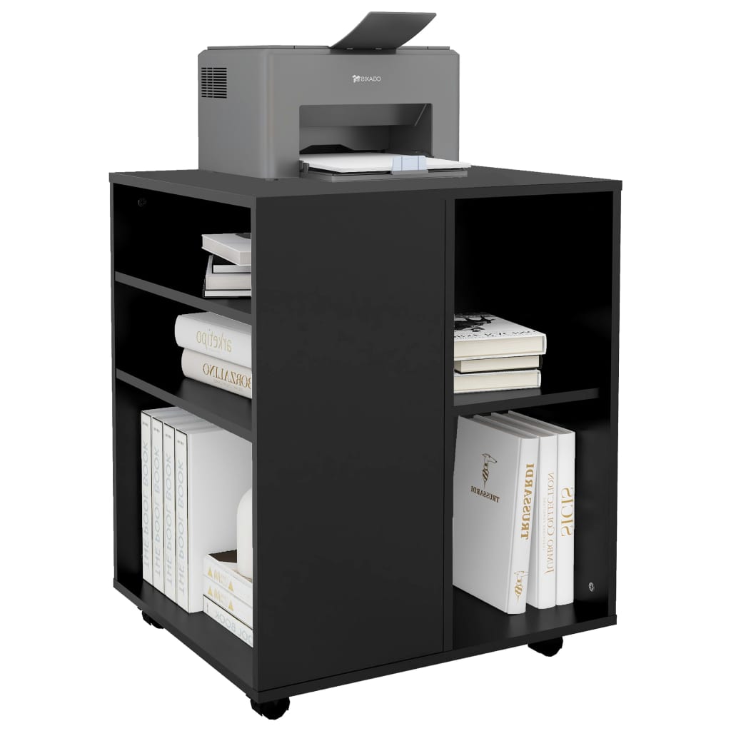 Rollschrank Schwarz 60x53x72 cm Holzwerkstoff - Pazzar.ch