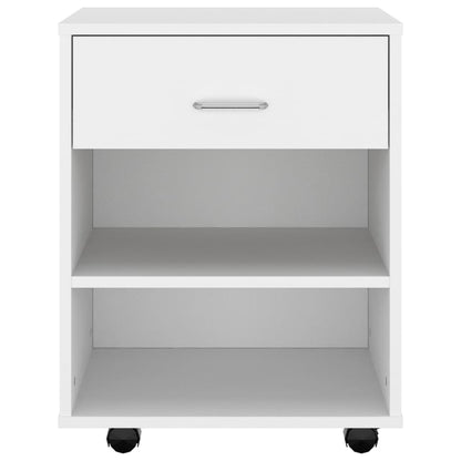 Rollschrank Weiß 46x36x59 cm Holzwerkstoff - Pazzar.ch