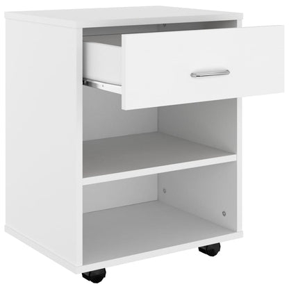 Rollschrank Weiß 46x36x59 cm Holzwerkstoff - Pazzar.ch