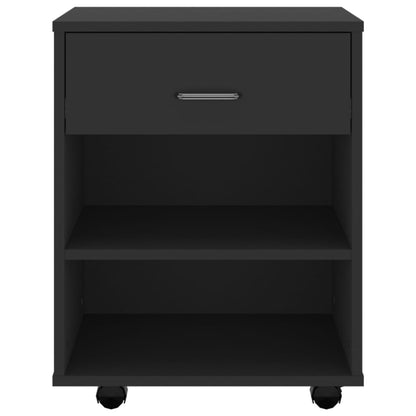 Rollschrank Schwarz 46x36x59 cm Holzwerkstoff - Pazzar.ch