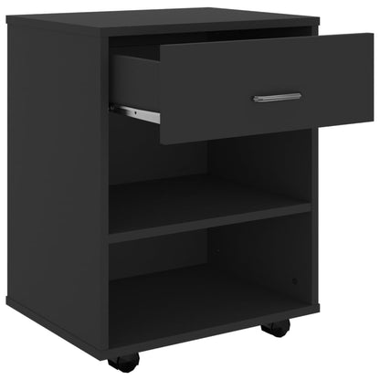 Rollschrank Schwarz 46x36x59 cm Holzwerkstoff - Pazzar.ch