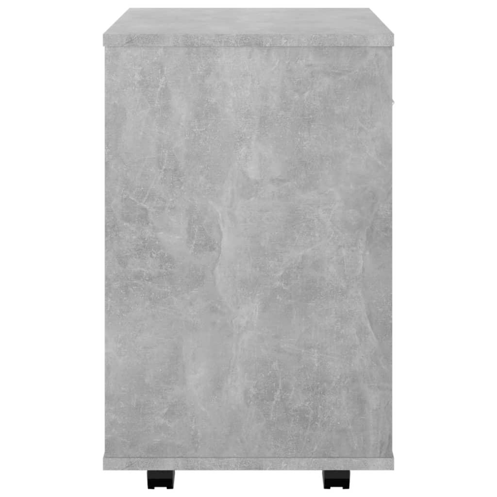 Rollschrank Betongrau 46x36x59 cm Holzwerkstoff