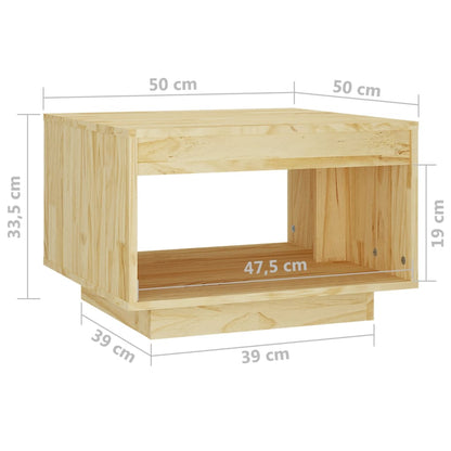 Couchtisch 50x50x33,5 cm Massivholz Kiefer - Pazzar.ch