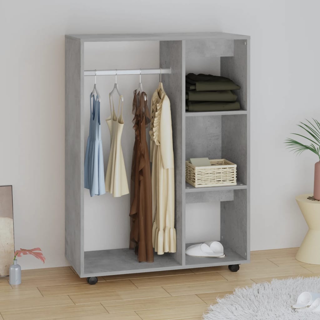 Kleiderschrank Betongrau 80x40x110 cm Holzwerkstoff - Pazzar.ch