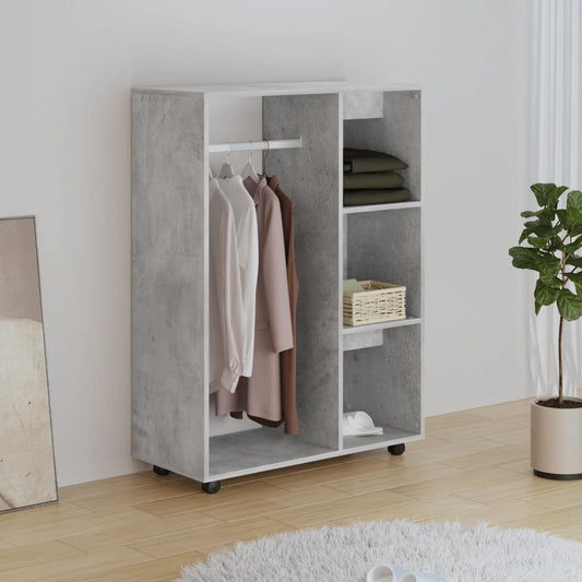 Kleiderschrank Betongrau 80x40x110 cm Holzwerkstoff - Pazzar.ch