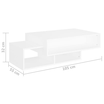 Couchtisch Weiß 105x55x32 cm Holzwerkstoff - Pazzar.ch