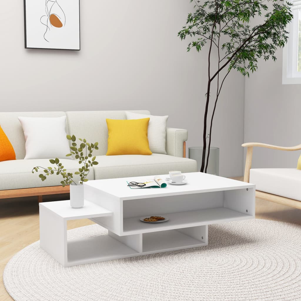 Couchtisch Weiß 105x55x32 cm Holzwerkstoff - Pazzar.ch