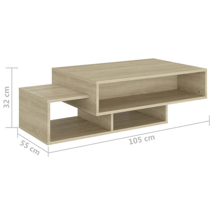 Couchtisch Sonoma-Eiche 105x55x32 cm Holzwerkstoff - Pazzar.ch
