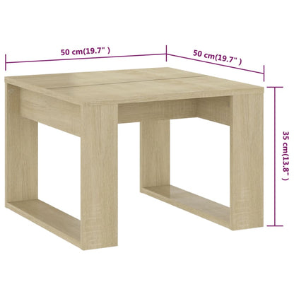 Beistelltisch Sonoma-Eiche 50x50x35 cm Holzwerkstoff - Pazzar.ch