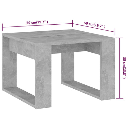 Beistelltisch Betongrau 50x50x35 cm Holzwerkstoff - Pazzar.ch