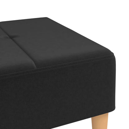 Fußhocker Schwarz 78x56x32 cm Stoff - Pazzar.ch